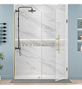 新品タグ付AmeriVINTAGEMEDI2WAYCURTAINROMPERS DELAVIN 56-59 in. Semi-Frameless Double Sliding Tub Door
